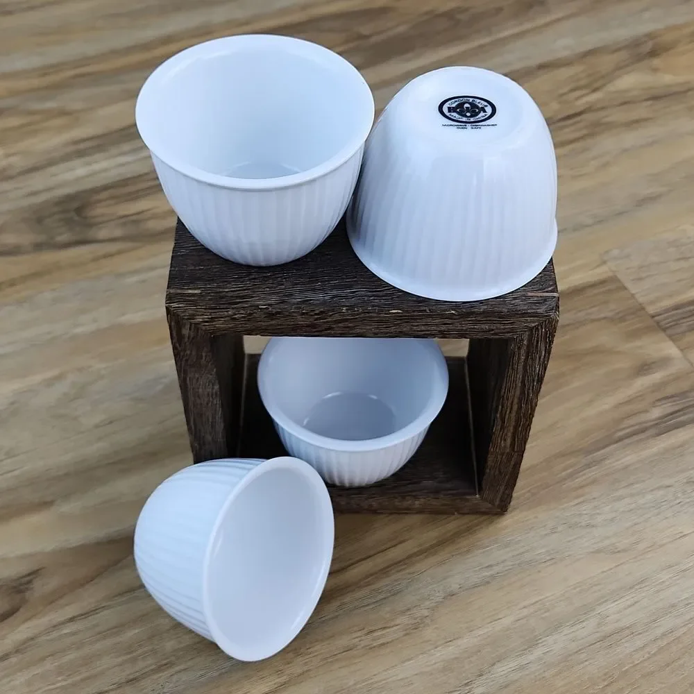 🔺️NWT The Container Store Brown Rustic Wood Square Display Shelf
